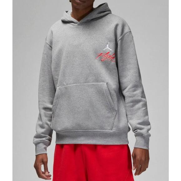 NEW Nike Air Jordan Essentials Fleece Hoodie Flight Sweatshirt Gray Men's XXL - Picture 1 of 10